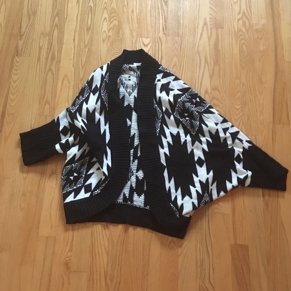 Black and white cardigan